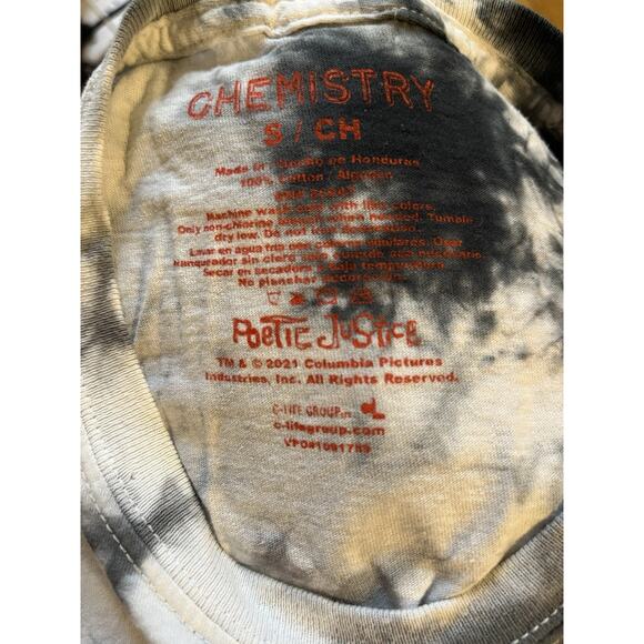 Poetic Justice Tupac S Short Sleeve Chemistry T-Shirt Tie Dye Rap Black Culture - Picture 7 of 7